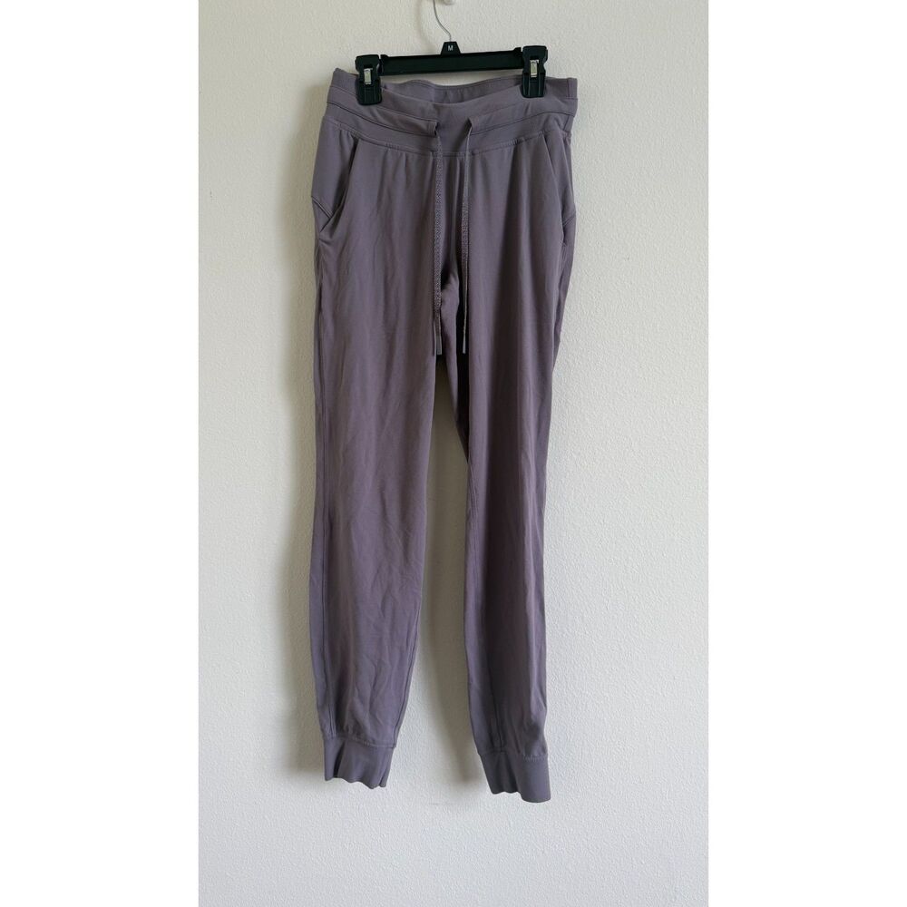 Lululemon Women’s Size 4 Gray Purple Jogger Pants Drawstring Stretch Pockets